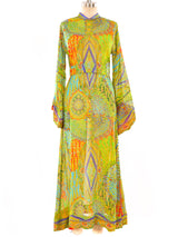 Tina Leser Peacock Feather Trimmed Paisley Ensemble Suit arcadeshops.com