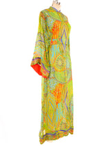 Tina Leser Peacock Feather Trimmed Paisley Ensemble Suit arcadeshops.com