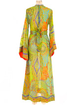 Tina Leser Peacock Feather Trimmed Paisley Ensemble Suit arcadeshops.com