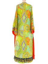 Tina Leser Peacock Feather Trimmed Paisley Ensemble Suit arcadeshops.com