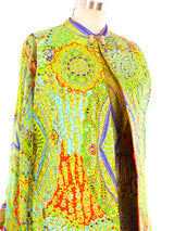 Tina Leser Peacock Feather Trimmed Paisley Ensemble Suit arcadeshops.com