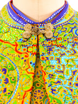 Tina Leser Peacock Feather Trimmed Paisley Ensemble Suit arcadeshops.com