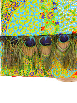 Tina Leser Peacock Feather Trimmed Paisley Ensemble Suit arcadeshops.com
