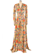 1920's Floral Pongee Silk Duster Jacket arcadeshops.com