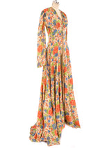 1920's Floral Pongee Silk Duster Jacket arcadeshops.com