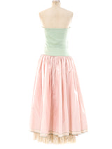 Bill Blass Colorblocked Strapless Gown Dress arcadeshops.com