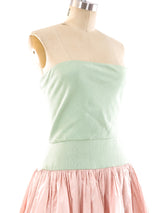 Bill Blass Colorblocked Strapless Gown Dress arcadeshops.com