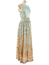 Oscar de la Renta Paisley Jacquard Chiffon Dress Dress arcadeshops.com