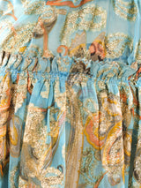 Oscar de la Renta Paisley Jacquard Chiffon Dress Dress arcadeshops.com
