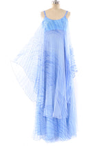 Pleated Chiffon Striped Maxi Dress Dress arcadeshops.com