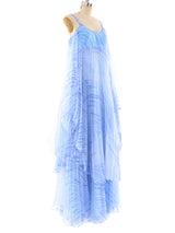 Pleated Chiffon Striped Maxi Dress Dress arcadeshops.com