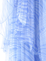 Pleated Chiffon Striped Maxi Dress Dress arcadeshops.com