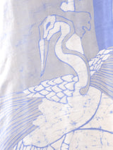 Crane Printed Thai Silk Caftan Dress arcadeshops.com