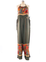 Floral Printed Halter Jumpsuit Suit arcadeshops.com