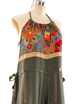 Floral Printed Halter Jumpsuit Suit arcadeshops.com