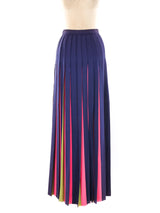 Christian Dior Multicolor Pleated Maxi Skirt Bottom arcadeshops.com