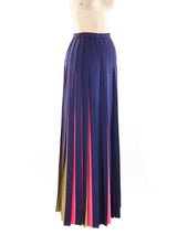 Christian Dior Multicolor Pleated Maxi Skirt Bottom arcadeshops.com