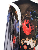 Dolce and Gabbana Floral Cherub Printed Blouse Top arcadeshops.com