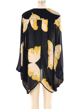 Butterfly Printed Sleeveless Chiffon Jacket Jacket arcadeshops.com