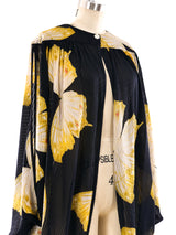 Butterfly Printed Sleeveless Chiffon Jacket Jacket arcadeshops.com