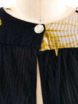 Butterfly Printed Sleeveless Chiffon Jacket Jacket arcadeshops.com