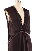 Jean Paul Gaultier Button Embellished Chiffon Ensemble Suit arcadeshops.com