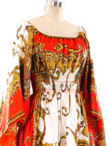 Paisley Printed Angel Sleeve Maxi Dress Dress arcadeshops.com