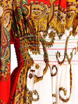 Paisley Printed Angel Sleeve Maxi Dress Dress arcadeshops.com