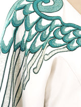 Jitrois Feather Applique Leather Jacket Jacket arcadeshops.com