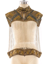 Embellished Chainlink Top Top arcadeshops.com