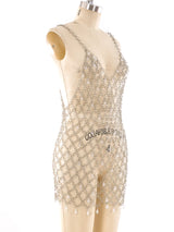 Beaded Fringe Chainmail Tank Top Top arcadeshops.com