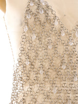 Beaded Fringe Chainmail Tank Top Top arcadeshops.com