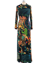 Lanvin Floral Printed Jersey Dress Dress arcadeshops.com