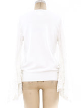 Chanel Crochet Trimmed Knit Top Top arcadeshops.com