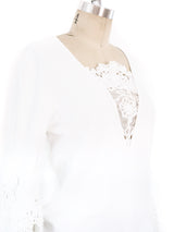 Chanel Crochet Trimmed Knit Top Top arcadeshops.com