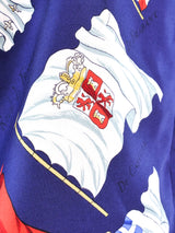 Hermes Pavois Flag Printed Silk Panel Sweater Top arcadeshops.com