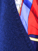 Hermes Pavois Flag Printed Silk Panel Sweater Top arcadeshops.com