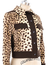 Faux Cheetah Skirt Ensemble Suit arcadeshops.com