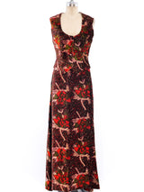 Printed Velvet Skirt Ensemble Suit arcadeshops.com