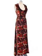 Printed Velvet Skirt Ensemble Suit arcadeshops.com