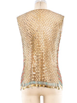 Egyptian Revival Beaded Chainmail Top Top arcadeshops.com