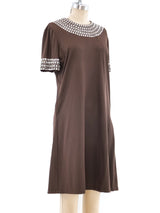 Crystal Trimmed Shift Dress Dress arcadeshops.com
