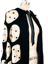 Stavropoulous Sequin Embellished Velvet Opera Cape Outerwear arcadeshops.com