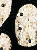 Stavropoulous Sequin Embellished Velvet Opera Cape Outerwear arcadeshops.com