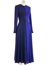 Geoffrey Beene Tonal Cobalt Jersey Gown Dress arcadeshops.com