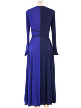Geoffrey Beene Tonal Cobalt Jersey Gown Dress arcadeshops.com