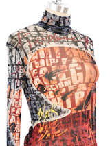 Jean Paul Gaultier Graphic Net Top Top arcadeshops.com