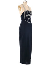 Tromp L'Oeil Necklace Embellished Gown Dress arcadeshops.com
