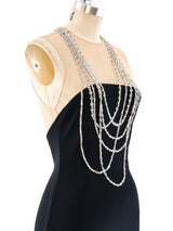 Tromp L'Oeil Necklace Embellished Gown Dress arcadeshops.com