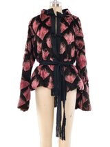 Ungaro Argyle Pattern Fur Jacket Outerwear arcadeshops.com